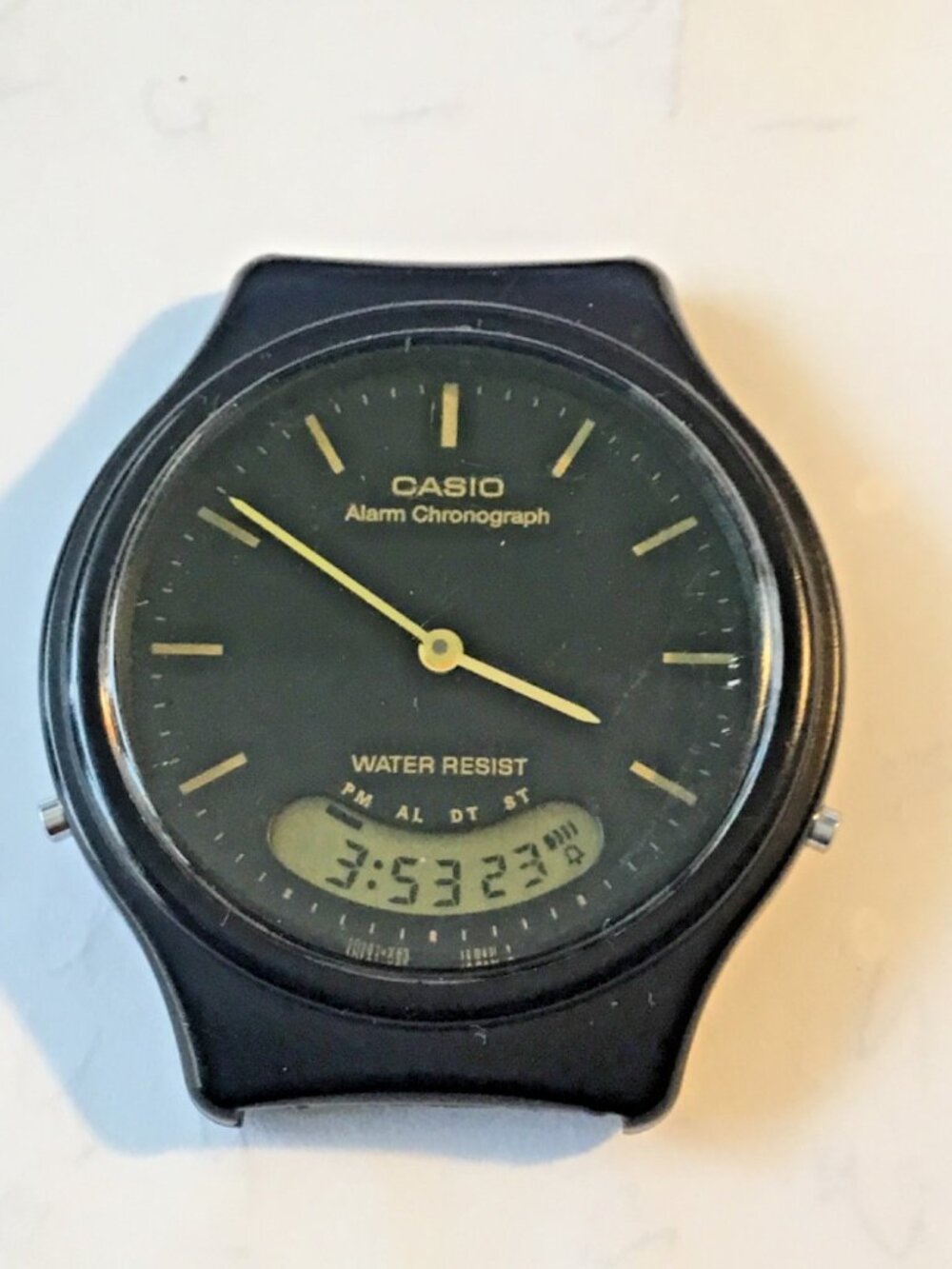 Casio AQ‑41 Ana/Digi Watch Head – 34mm – 8mm – Clear Crystal – Working